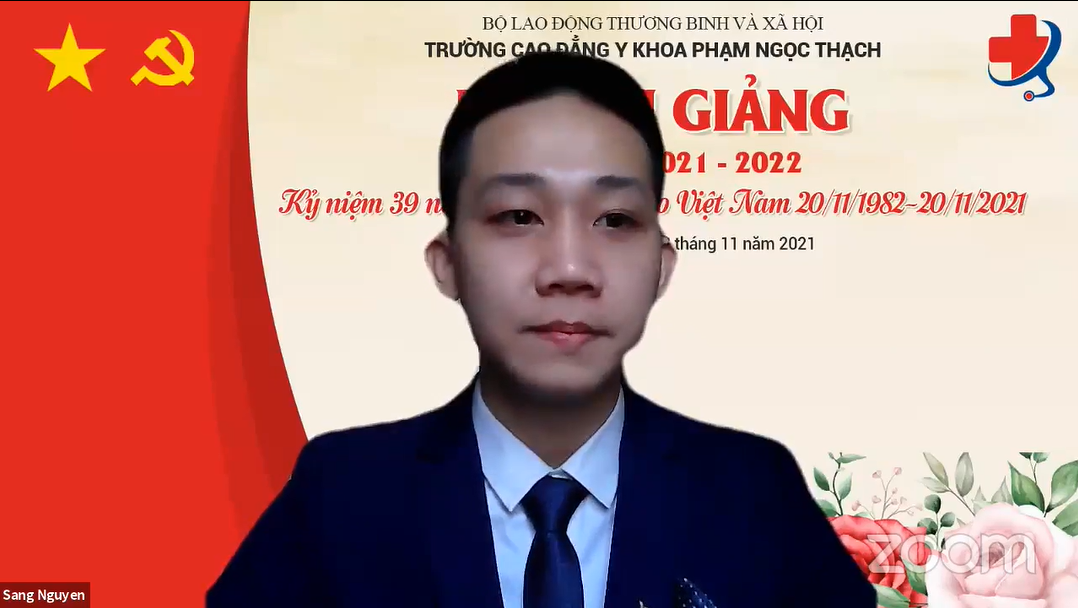 Thầy Nguyễn Ngọc Sang - giảng viên CĐ Y Khoa Phạm Ngọc Thạch dẫn chương trình