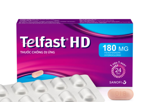 Thuốc Telfast 180mg điều trị dị ứng với bệnh ngoài da