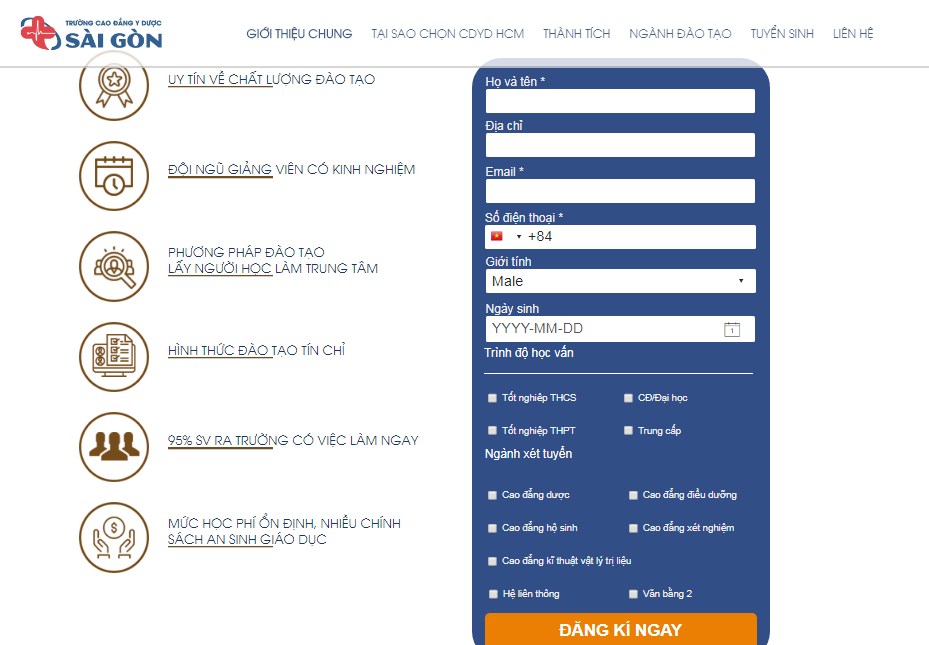 Hướng dẫn cách đăng ký xét tuyển Cao đẳng Y khoa Phạm Ngọc Thạch năm 2018