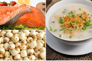 Cháo cá hồi có tác dụng gì cho trẻ nhỏ? Nấu cháo cá hồi với rau gì?