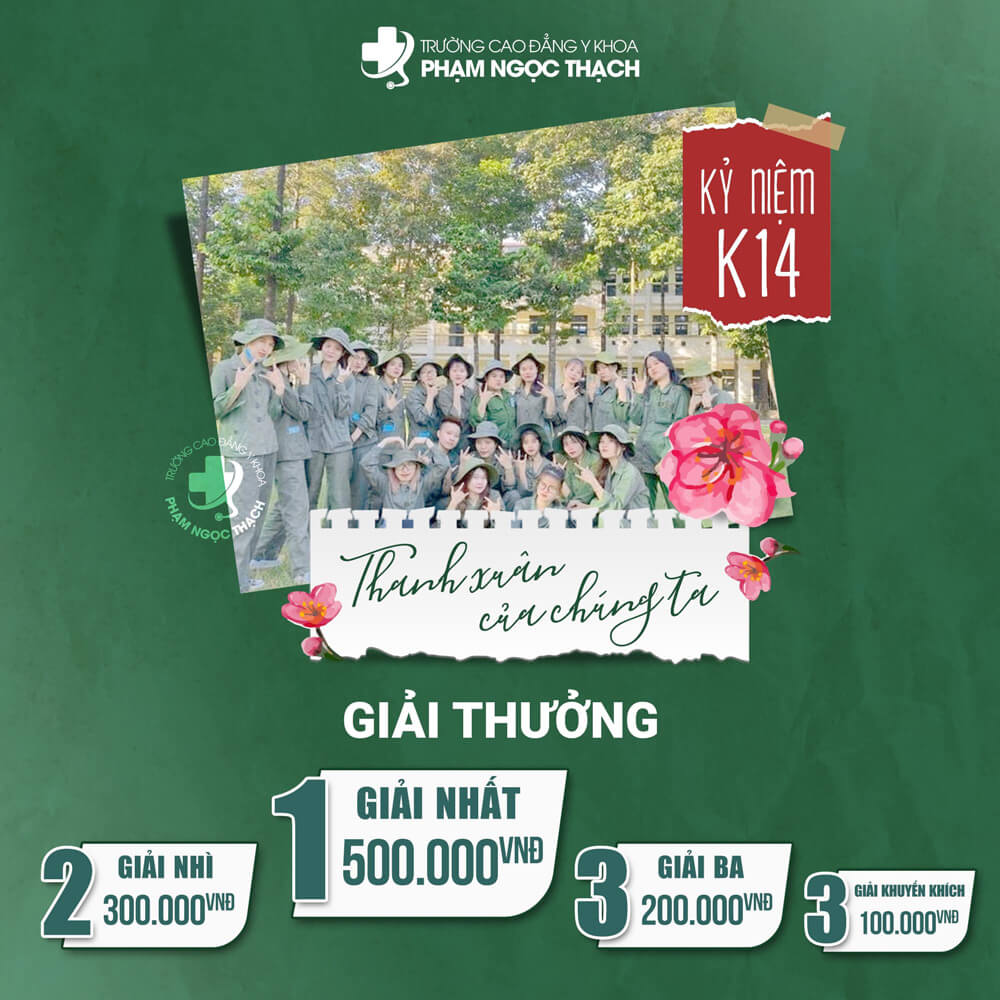 Giải thưởng của cuộc thi Lưu b&uacute;t qu&acirc;n sự K14 CĐ Y Khoa Phạm Ngọc Thạch