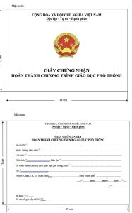Quy định cấp giấy chứng nhận hoàn thành chương trình THPT
