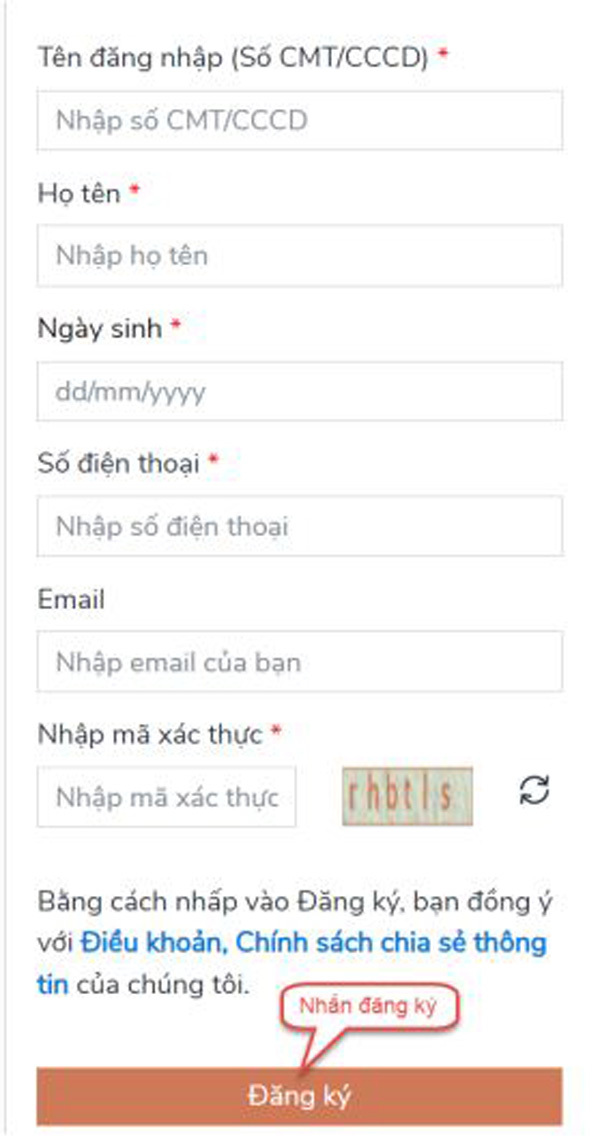 Các bước đăng ký thi tốt nghiệp THPT trực tuyến