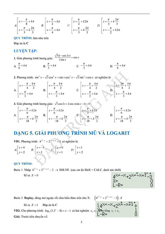 Hướng dẫn c&aacute;ch giải to&aacute;n nhanh bằng m&aacute;y t&iacute;nh cầm tay