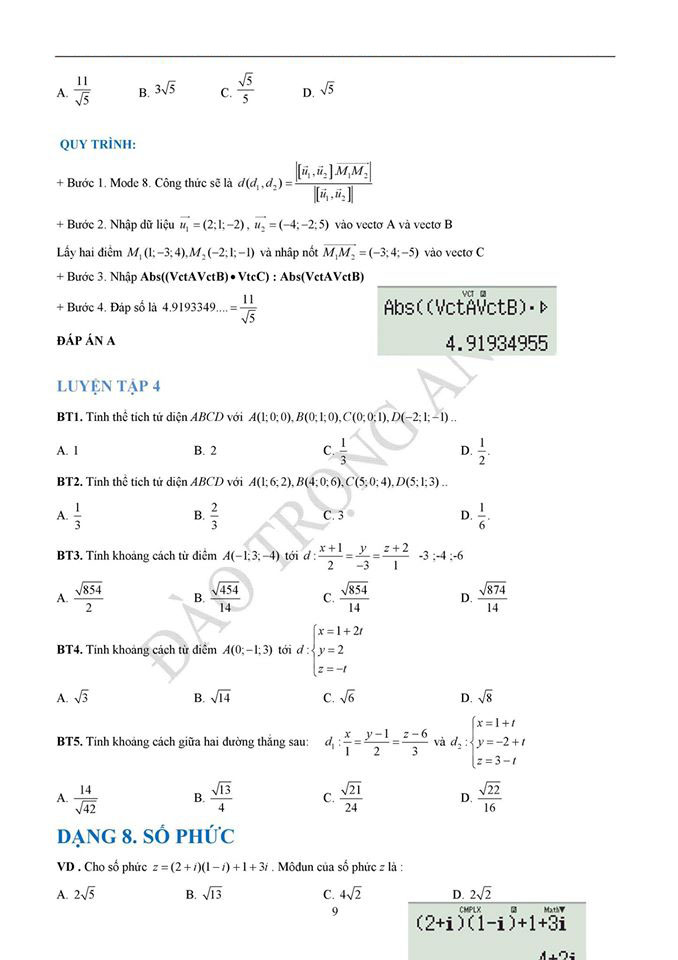 Hướng dẫn c&aacute;ch giải to&aacute;n nhanh bằng m&aacute;y t&iacute;nh cầm tay