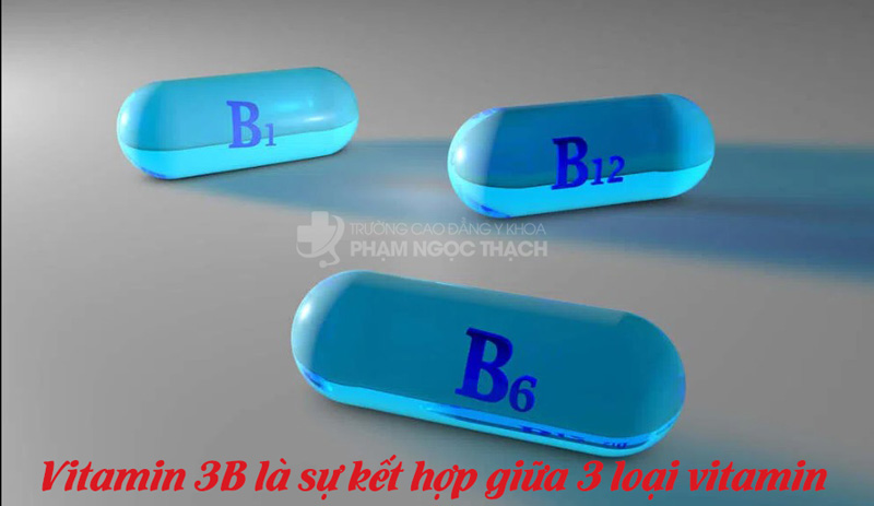 Vitamin 3B l&agrave; sự kết hợp giữa 3 loại vitamin Vitamin B1, Vitamin B6, Vitamin B12