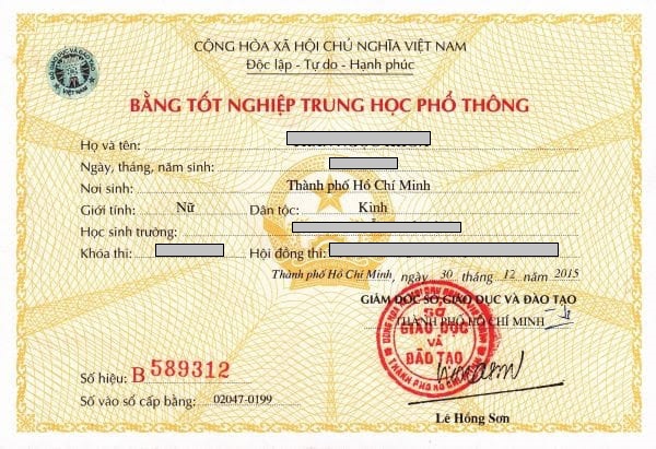 Bằng tốt nghiệp cấp 3 c&oacute; xếp loại kh&ocirc;ng?