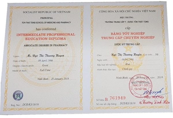 Bằng trung cấp dược c&oacute; bị bỏ kh&ocirc;ng?