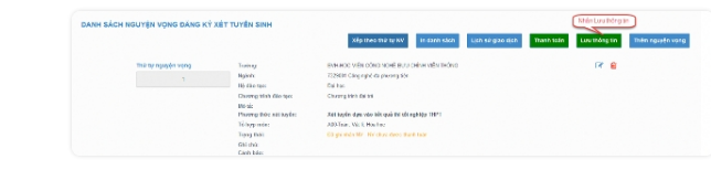 Hướng dẫn đăng k&yacute; x&eacute;t tuyển nguyện vọng Đại học