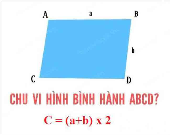 C&ocirc;ng thức t&iacute;nh diện t&iacute;ch h&igrave;nh b&igrave;nh h&agrave;nh kh&aacute; đơn giản