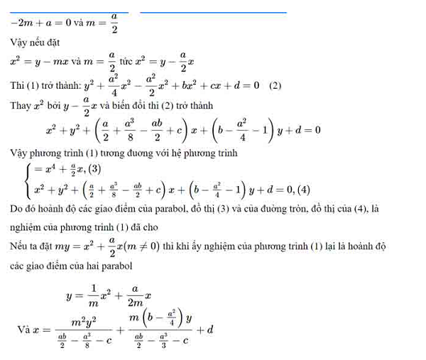 giải bất phương tr&igrave;nh bậc 4